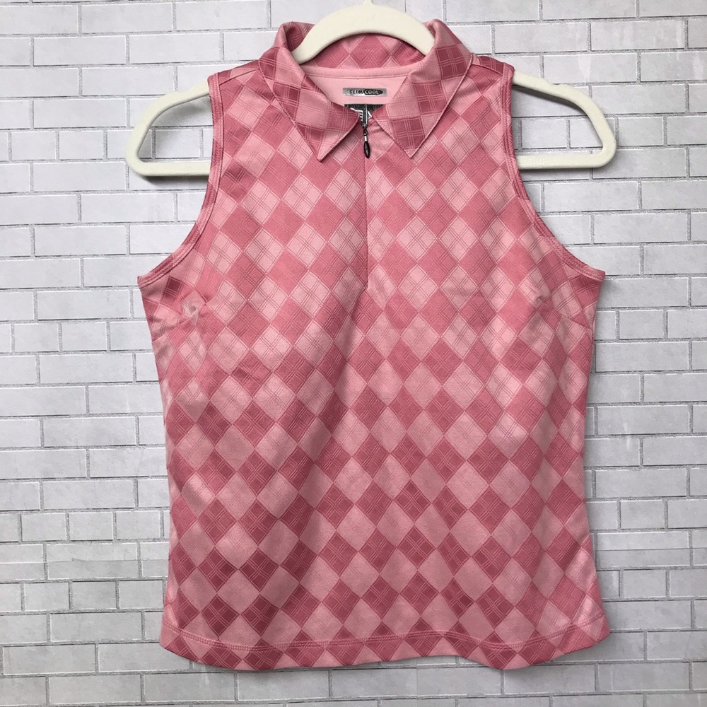 Adidas Climacool Sleeveless Zipper Golf Polo Shirt
